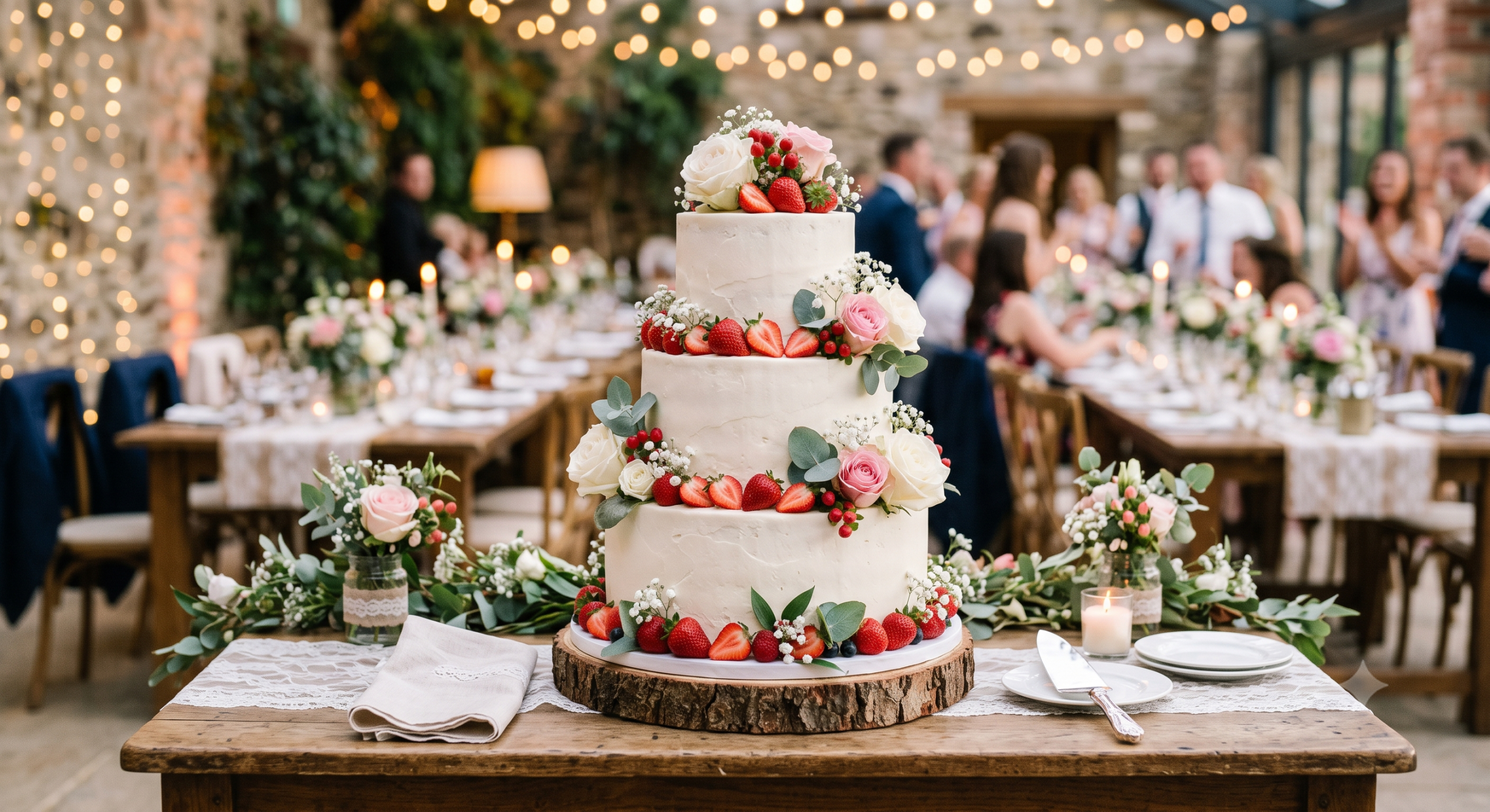 Pastel de Bodas de Fresa, El Encanto Dulce y Elegante de las Bodas Modernas